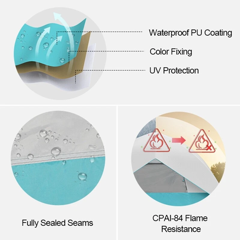 Tienda domo portátil HAUSHOF para 2 personas extraíble lluvia-mosca fácil instalación tiendas de campaña Foto 2 de 4