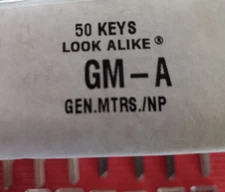 Brand New GM "A" Key Blanks ~ Box Of 24 Uncut Keys