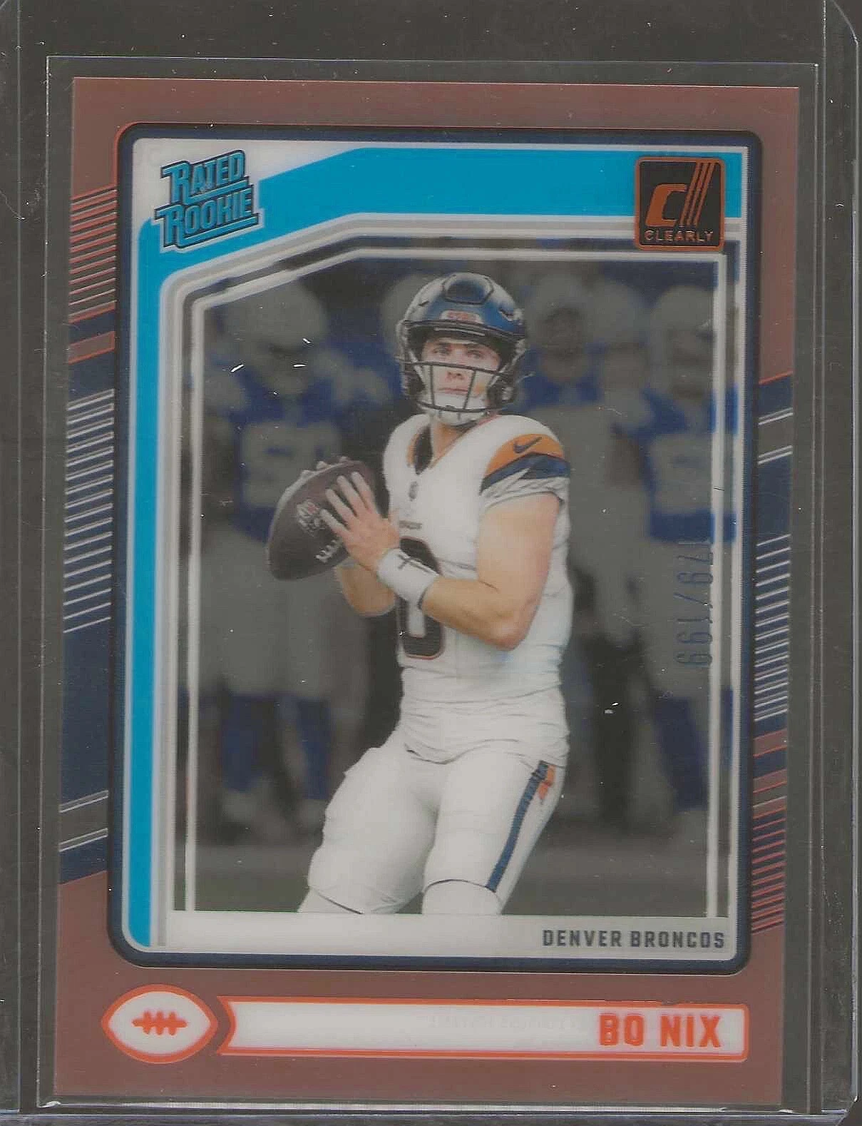 Bo Nix Panini Clearly Donruss #56 Orange