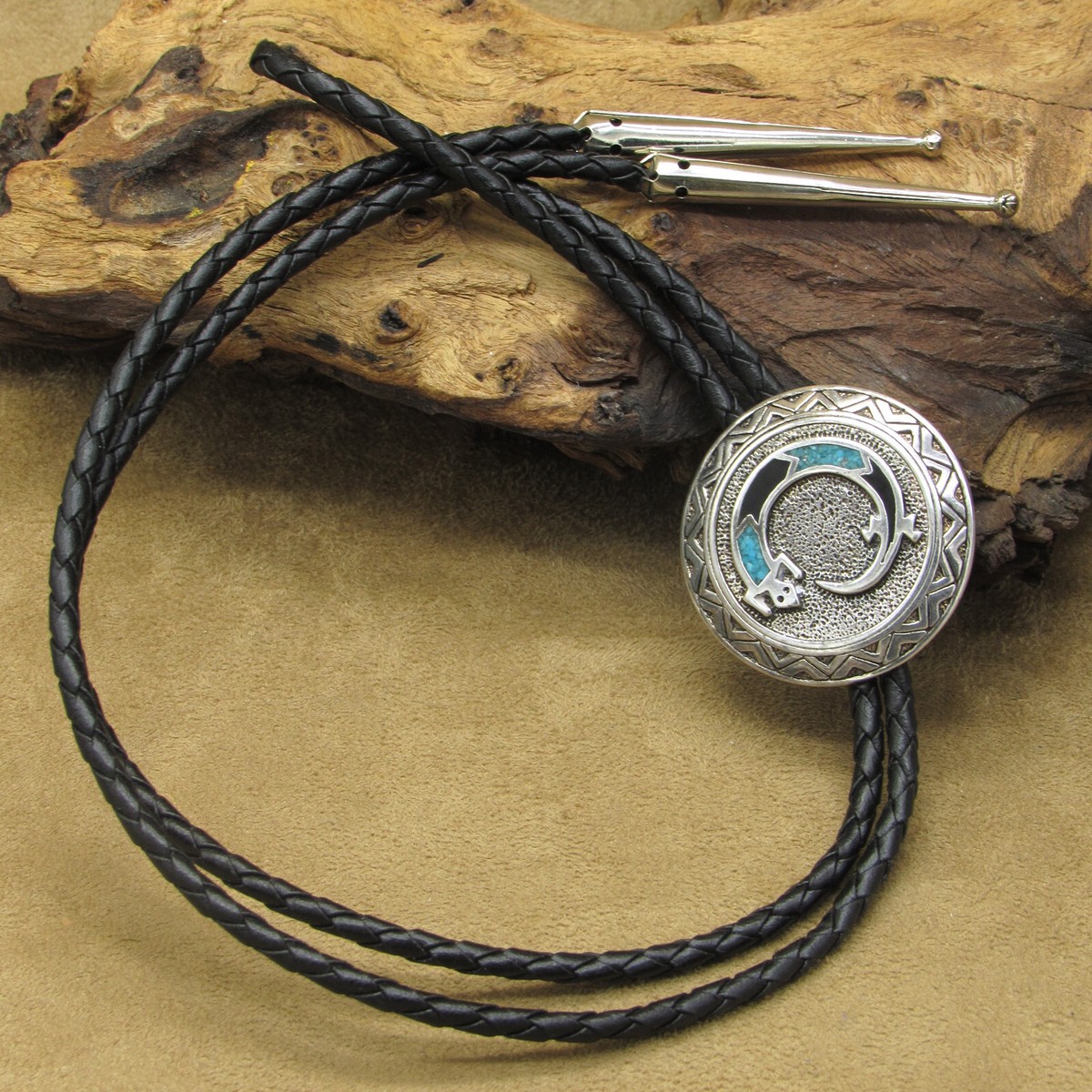 One Of The Biggest Craziest Native American Navajo Lizard Turquoise Sterling Silver Bolo Tie One Of The Biggest Craziest Native American Navajo Lizard Turquoise Sterling Silver Bolo Tie