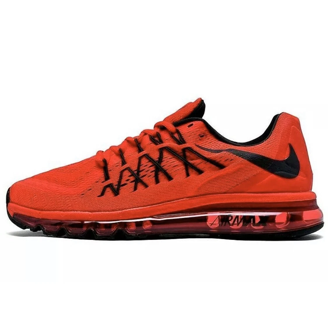 Size 9.5 - NIKE AIR MAX 2015 UNIVERSITY RED BLACK. MENS | eBay