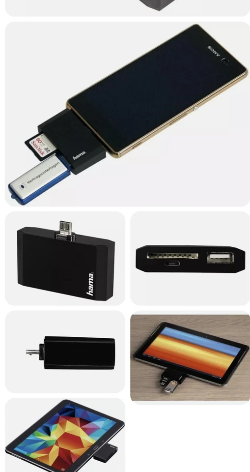 Hama 3in1 Micro-USB OTG Adapter SD USB-Stick Card-Reader Kit für Handy Tablet PC - Image 2 of 3