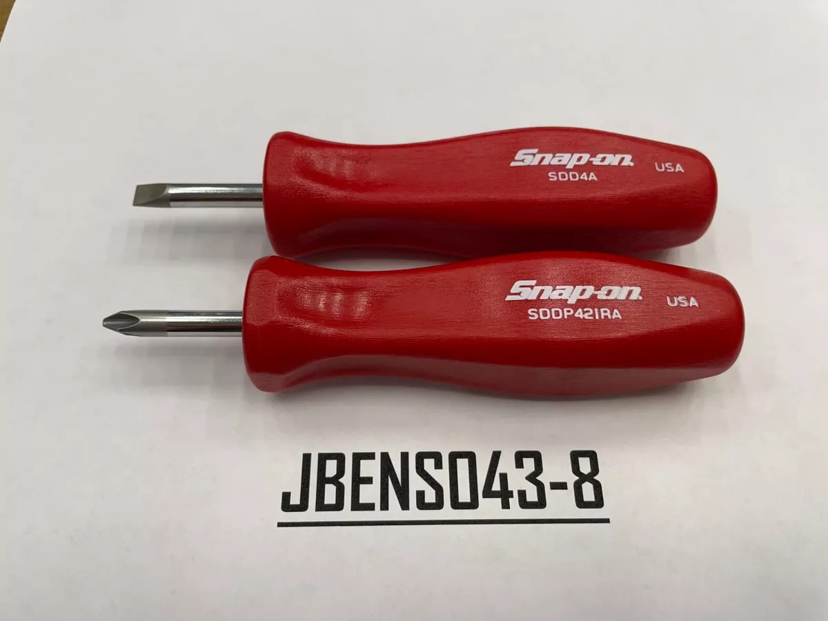 Snap on Tools USA RARE RED 2pc Hard Standard Handle Stubby