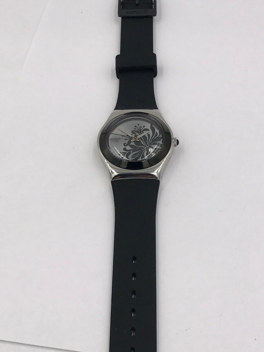 Swatch Watch Irony “Black Flower” YLS146 Stainless Steel Swatch Watch Irony “Black Flower” YLS146 Stainless Steel
