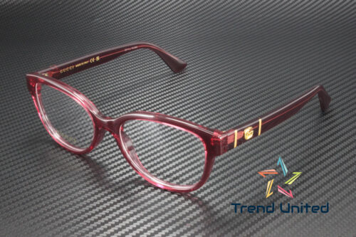 Gucci GG1115O 002 rechteckige quadratische burgundische Demo-Linse 53 mm Damenbrille - Bild 1 von 5