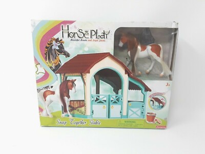 Horse Play Build-A-Stable with Chestnut Breed Horse Figure New in