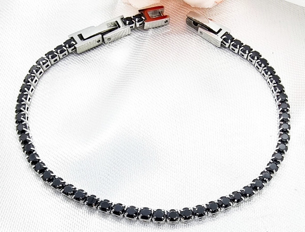 LUCA BARRA BRACCIALE TENNIS DONNA IN ACCIAIO IP GOLD CON CRISTALLI BIANCHI - Foto 6