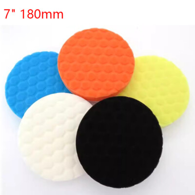 5Pcs Car Polishing Heads Mop Pads Sponge Soft Foam Buffing Tool Set 7'' 180mm