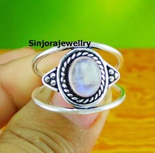 Rainbow Moonstone ring 925 sterling silver handmade Gift US size 5 to 13