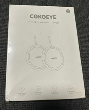 2 Pack of COKOEYE Wireless Charger Pad, 15W Fast Charging, Black (D682)