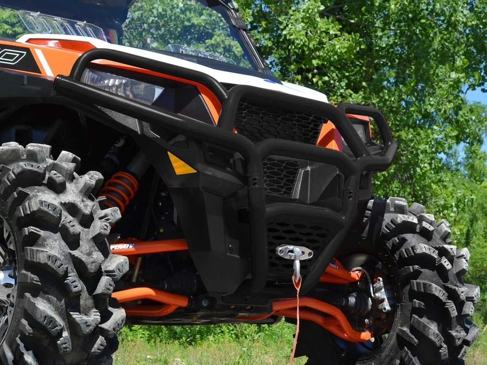 SuperATV Polaris General 1000 Heavy Duty Front Bumper (2016+) - Wrinkle Black - Image 3 of 4