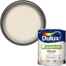 Dulux Natural Calico Quick Dry Gloss Wood Metal Cream Water Based Paint 750ml