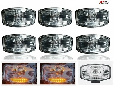 Projecteur De Toit Jumbo 9,6" Jaune LED DRL 24V x6 Pour Scania P G R 6 Série 09+ - Photo 1/4