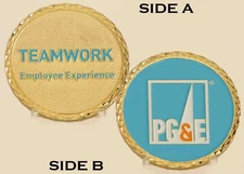 PG&E Teamwork Employee Experience Challenge Coin - Collectible Gold-Toned _18