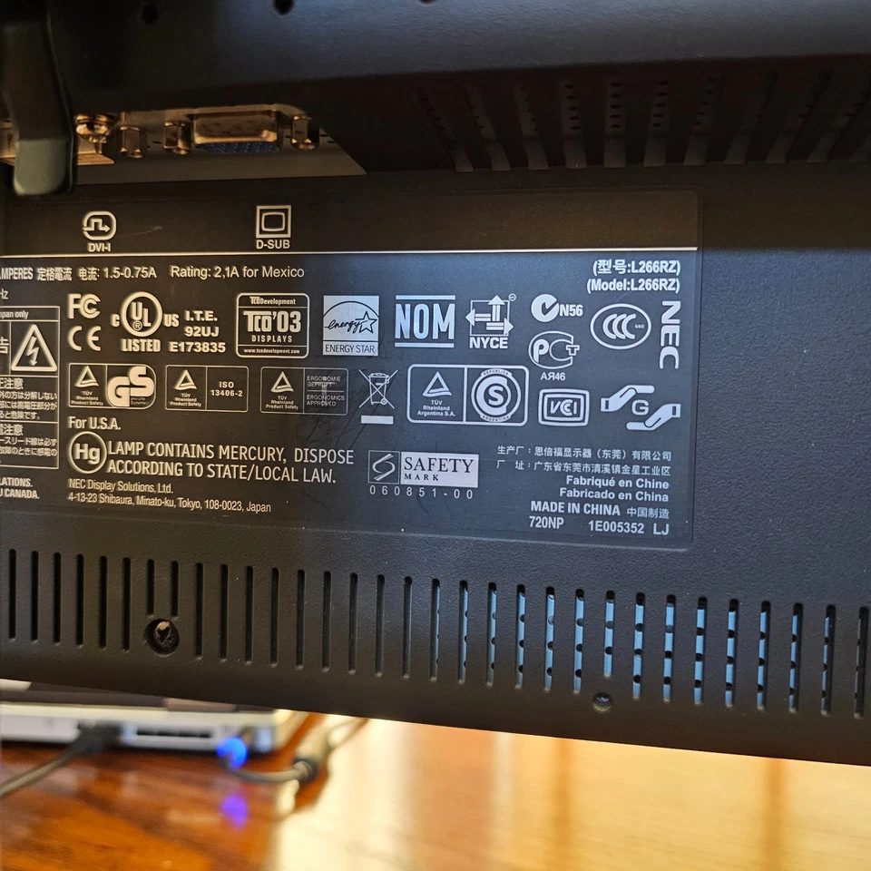 NEC MultiSync LCD2690WUXi 26” Widescreen IPS Monitor – Excellent Display Quality - Image 4 of 4