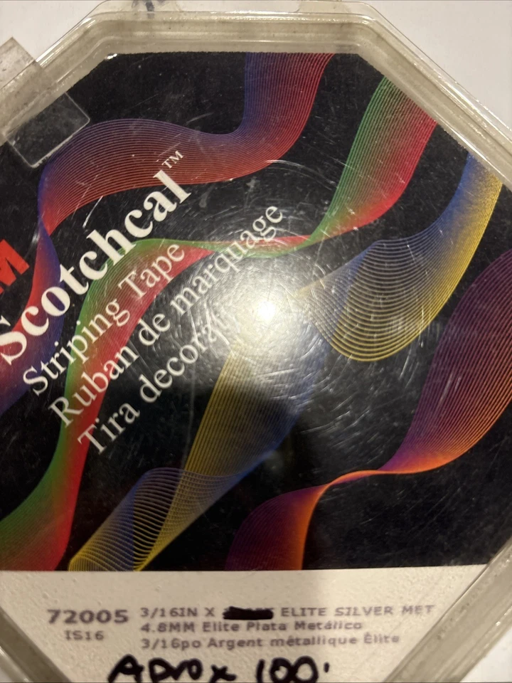 3M Scotchcal Striping Tape 3/16 in. x 100’ (Aprox) Elite Silver Metallic 72005 - Image 2 of 4