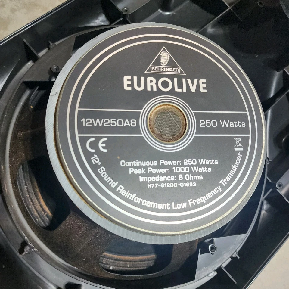 Behringer Eurolive B212D 250W 2-Way Speakers 12” Woofer, Tweeter & Face Only. - Image 2 of 4
