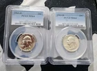 1963 D Washington 90%Silver Quarter PCGS MS64 2 coins Just Graded New Holder🔥🔥