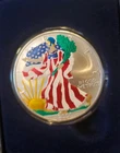 2000 American Eagle Walking Liberty 1 Oz .999 Silver Colorized Dollar in Capsule