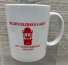 Miller's Coleman & Variety 50th Anniversary 2024 Lantern Logo Coffee Cup Mug