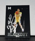 YAXEL LENDEBORG Signed 2025-26 ONIT Michigan Basketball Blackout Edition Auto Ip