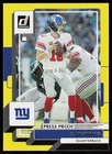 2022 Panini Donruss Football Press Proof Yellow Eli Manning #167