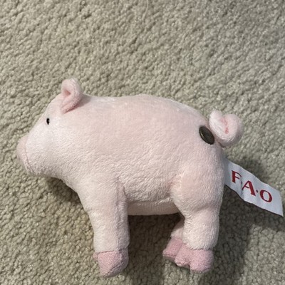 FAO Schwarz Pink Pig Plush Stuffed Animal, Small 6-14 in, Ages 3-7 (2020)