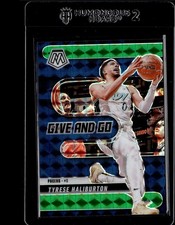2024-25 Panini Mosaic Give and Go Mosaic Green #10 Tyrese Haliburton