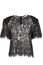 SELF-PORTRAIT BLACK LACE TOP UK 12