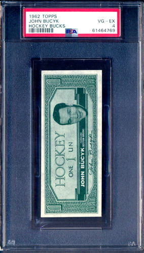 John Bucyk 1962 Topps Hockey Bucks card