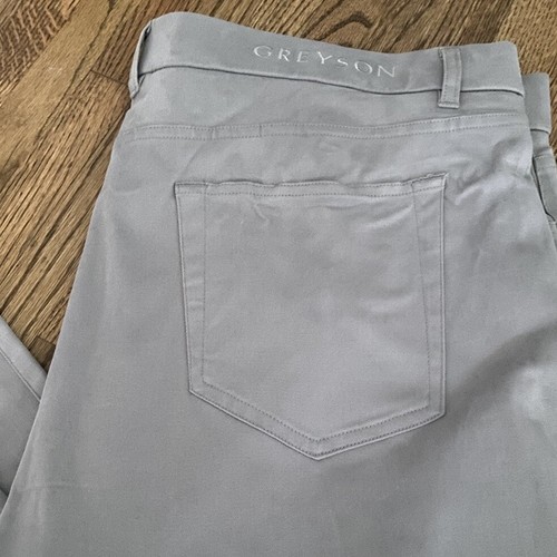 Men’s Greyson Armonk 5 Pocket Trouser Gray Dress Pant Stretch Golf Sz 38x32 NWT - Picture 7 of 9