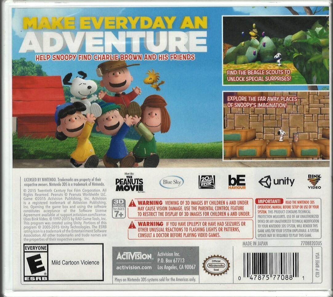 Snoopy''s Grand Adventure 3DS (Brand New Factory Sealed US Version