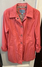 Nine West All Weather Jacket Pea Coat Rain Jacket Coral Color