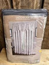 Jacobean Ivory Scallop Pleated Window Valance