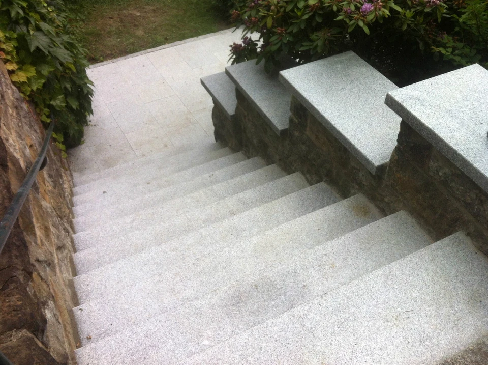 Mauerabdeckung Naturstein grau/ Granit  Abdeckplatte Mauer Pfeilerabdeckung NEU - Bild 4 von 4