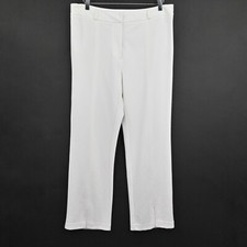 J MCLAUGHLIN Womens Pants Size 12 White High Rise Straight Stretch Slit Hem