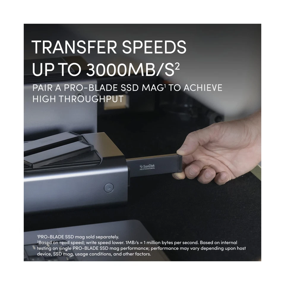 SanDisk Professional 0TB PRO-Blade Station - Powerful 4-Bay PRO-Blade SSD Mag... - Image 4 of 4