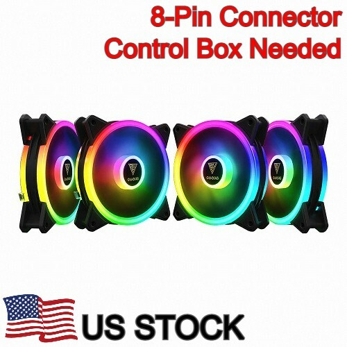 GAMDIAS AEOLUS M1 M2 SkyTech OEM Proprietary 8-Pin RGB PC Case Fan 56CFM 1500RPM. Available Now for $7.89