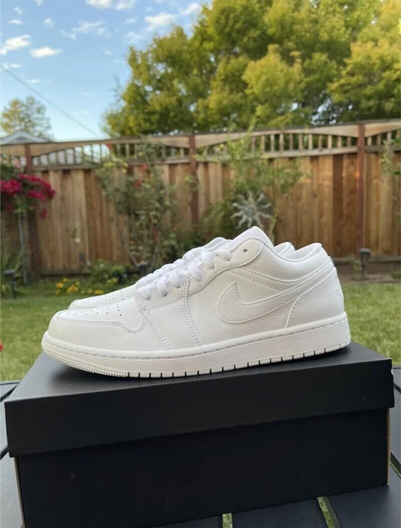 🔥Nike Air Jordan 1 Low 553558-136 Triple White Men’s Shoes Size 18 NWB 📦 2023