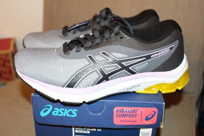 New ASICS Gel Pulse 12 Womens Running Shoes Size 6.5 Graphite Gray BNIB