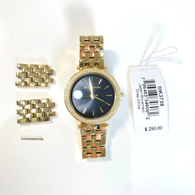 Michael Kors Mini Darci MK3738 crystal Bezel Women's S/S Black