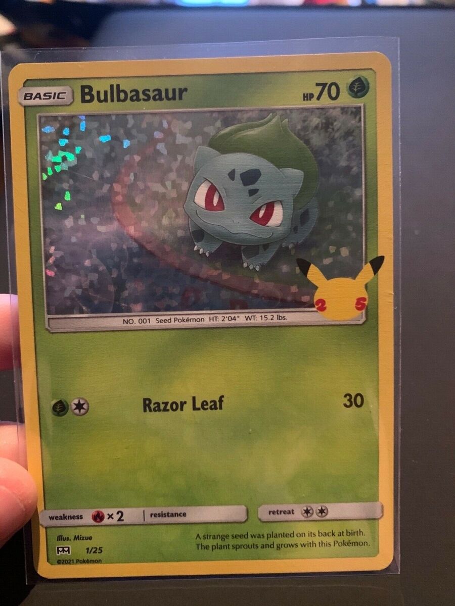 Pokémon SHINY BULBASAUR 25th Anniversary McDonald's 1/25 HOLO Promo Card  2021