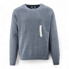 M S Collection Cotton Blend Textured Crew Neck Jumper RRP  30.00