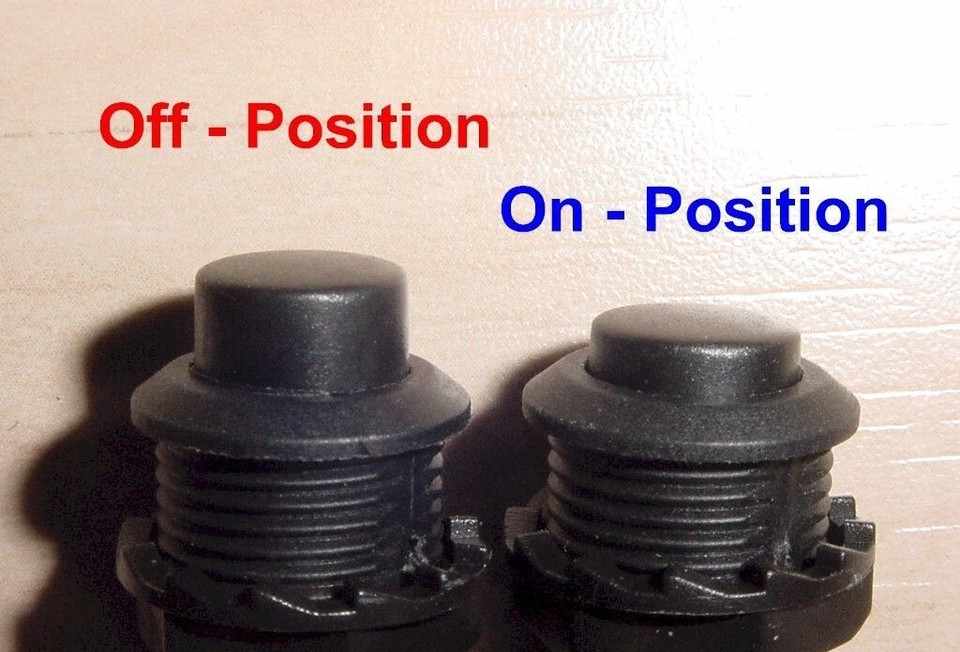Black Push Button Toggle Switch 1/2