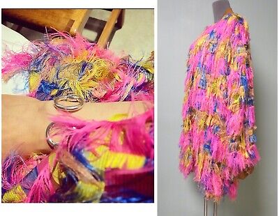 Dries Van Noten Swishy Shabby Pink Multi Fringed Coat Dress Dries Van Noten Swishy Shabby Pink Multi Fringed Coat Dress