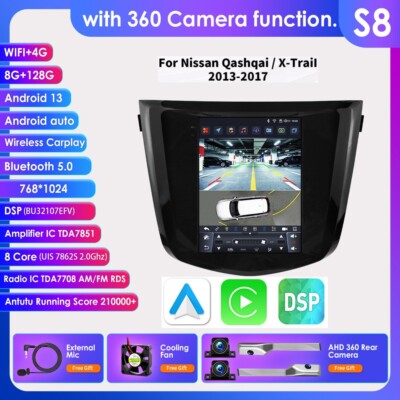Autoradio für Nissan Qashqai Xtrail CarPlay GPS DSP WIFI 9.7''8+128GB 360 Kamera