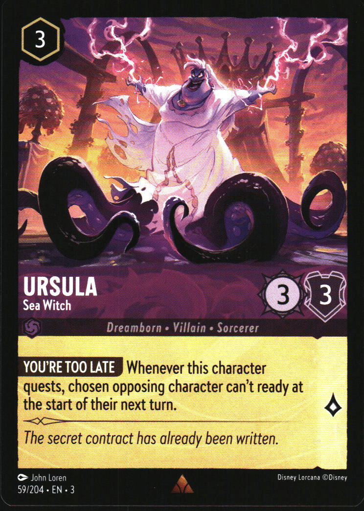 Into the Inklands #59/204 Ursula - Sea Witch tcg Disney_lorcana | eBay
