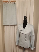 Collections For Le Suit Women's 8 Aqua Long Sleeve Blazer & Skirt Suit Set