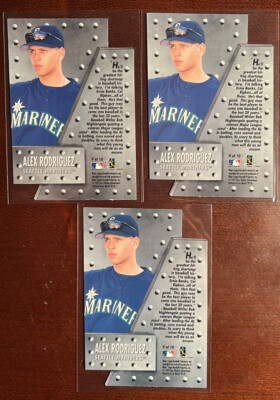 1997 Fleer Skybox Metal Universe🌎 Alex Rodriguez TITANIUM Die Cut