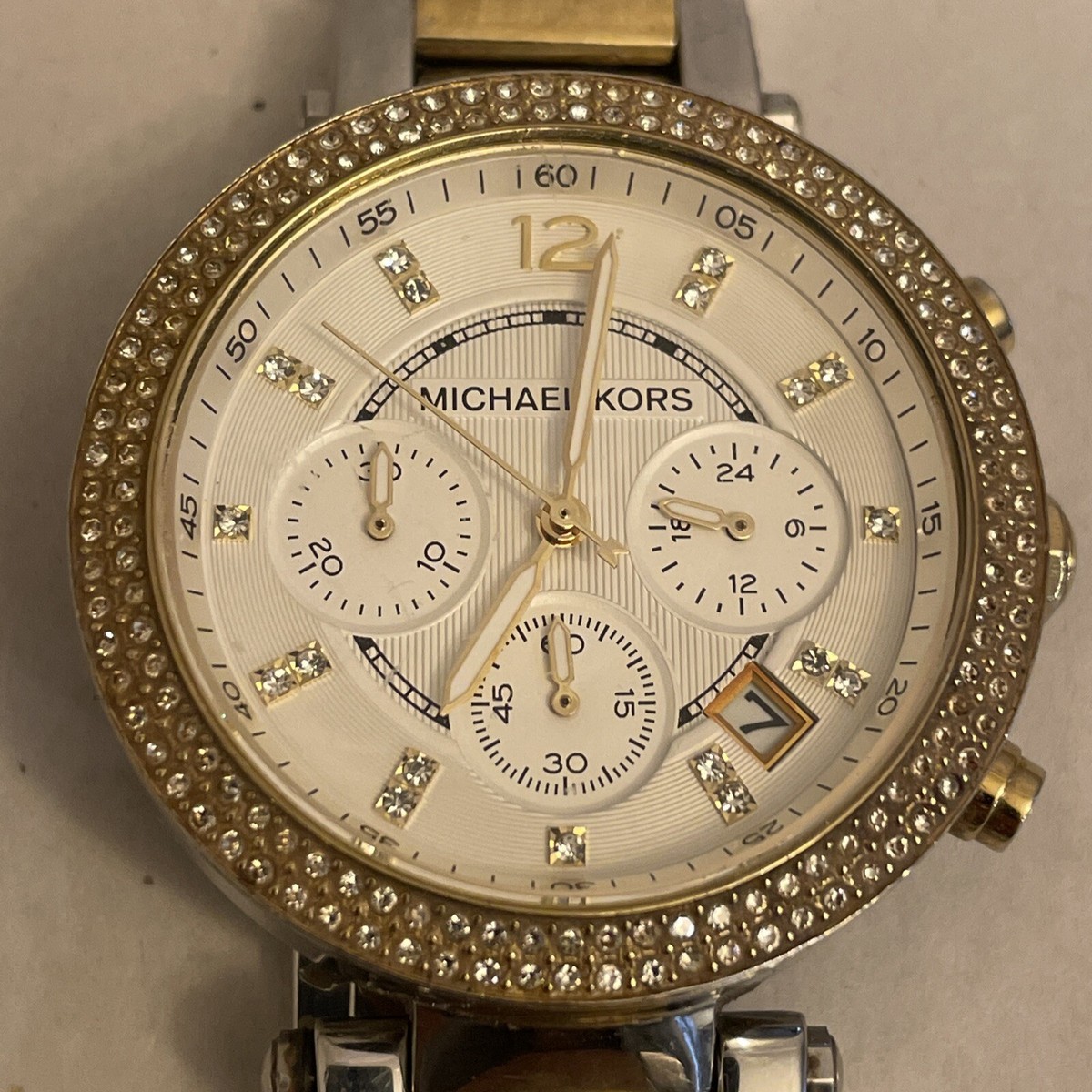 Michael Kors MK5626 Two-Tone Chrono Quartz Analog Women\'s Watch New Battery Michael Kors Parker Two-Tone Chronograph Women main image 3